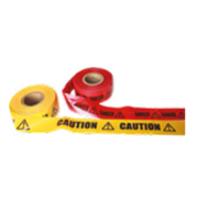 Printed Warning Tapes, Customizable Safety Barrier Tape with Bold Hazard Warning Text, Durable PVC Tape for Industrial and Construction Site Safety